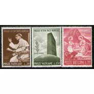 Vaticano 3 Sellos Mint Navidad Peruana = Papa = N. U. 1965