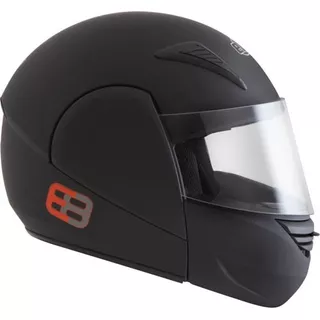 Capacete Para Moto  Escamoteável Ebf Capacetes E8  Solid  Preto-fosco Tamanho P 