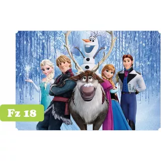 1 Banner L0na Fosca Festa 1,00x1,50 Frozen Anna Elsa Mod. 18