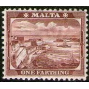 Malta Sello Nuevo Puerto, Barcos, Fuerte Año 1899