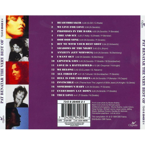 Pat Benatar - The Very Best Of Cd