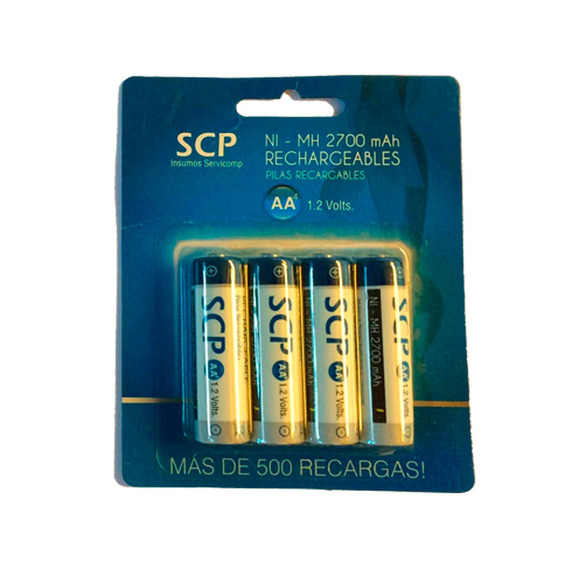 Pilas Aa Recargables X 4 En Blister Original Scp 2700mah