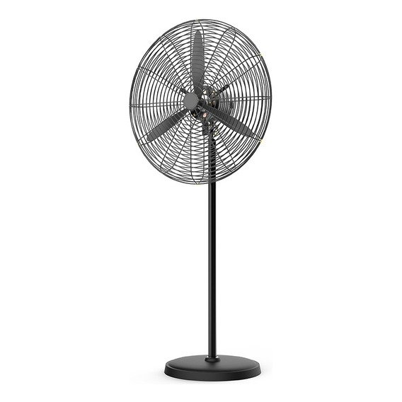 Ventilador Industrial Alta Velocidad Pedestal 650mm Negro