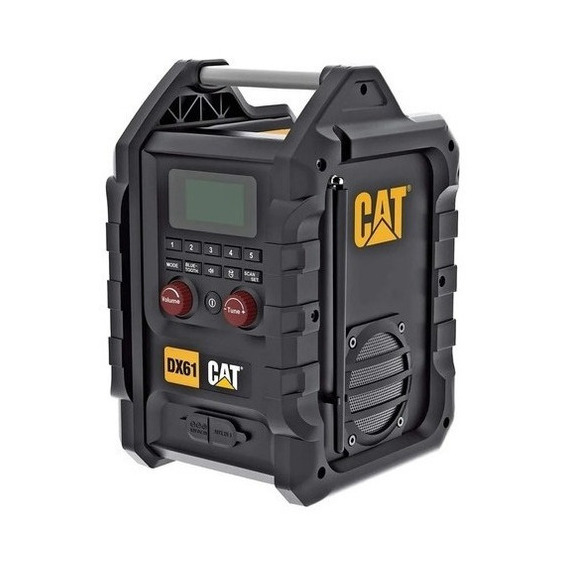 Parlante Inalambrico Bluetooth Cat Radio Am Fm Bateria 18v Color Negro