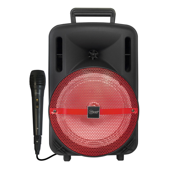 Parlante Mlab Street 3 8706 Bluetooth Karaoke 2000w Rojo