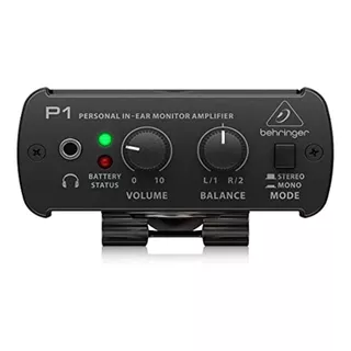 Behringer P1 Amplificador Para Audífonos Monitor Personal Color Negro