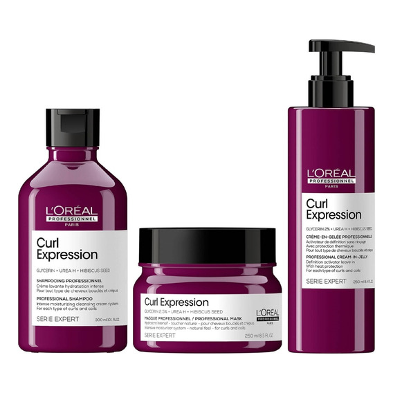 Shampoo Hidratante+ Mascarilla+ Gel Loreal Curl Expression