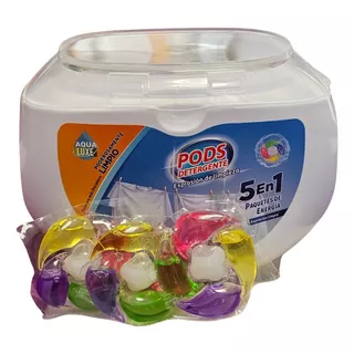 Pods Detergente Ropa 50 Capsulas De Jabon 5 En 1 Aqua Luxe
