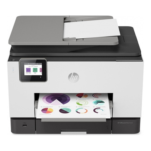 Impresora a color multifunción HP OfficeJet Pro 9020 con wifi blanca y negra 100V/240V 1MR69C