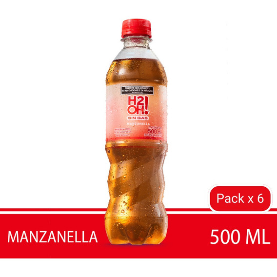 H2oh! Manzana Sin Gas 500ml X 6 Uni