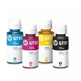 Kit 4 Botellas Tinta Originales  Gt51 Gt52 Para Hp Gt-5820 