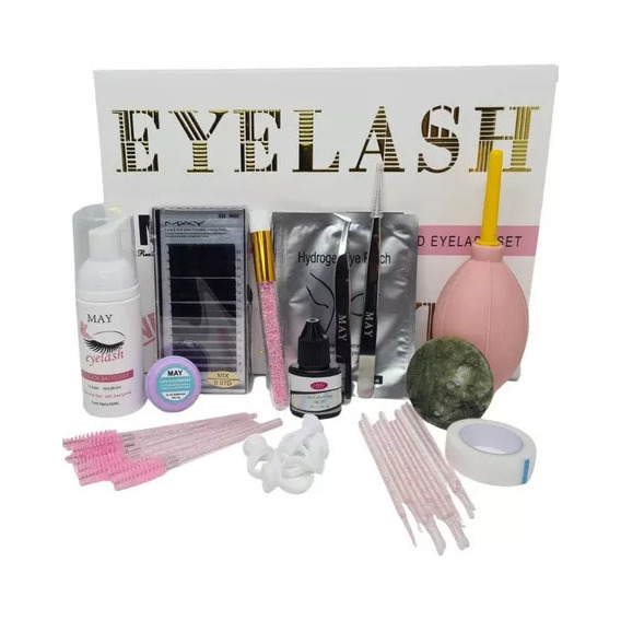 5 Kit Profesional Para Aplicación De Pestañas Eyelash May