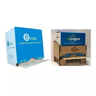 Copo De Papel Ecológico Formato Envelope C/ 500 Un+suporte