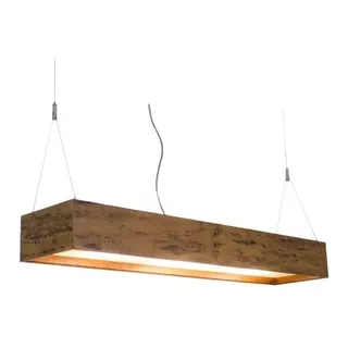 Pendente Lustre Perfil  Madeira 100cm - Foxlustres