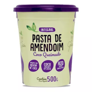 Kit 4 X Pasta De Amendoim Integral Com Coco Queimado 500 G