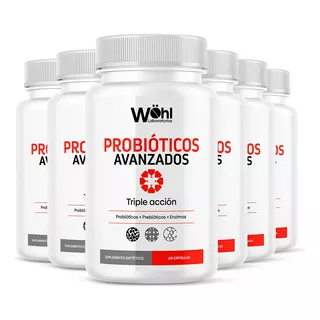 Pack 6 Probioticos Avanzados  Wöhl + Enzimas + Prebiotico 