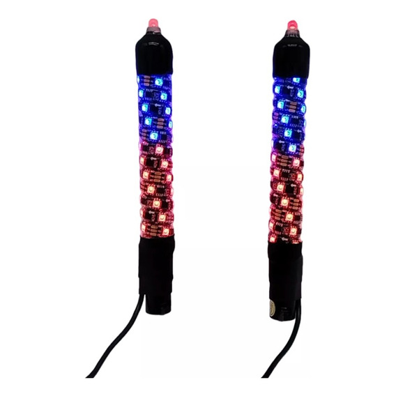 Par De Antenas Headlight Led Bluetooth Rzr 26cm,dancing, Rgb