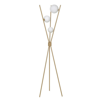 Lampara De Pie Tripode Luna 3 Luces Dorado Luz Desing