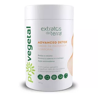 Pro Vegetal Advanced Detox Creme Massagem Extratos Da Terra Tipo De Embalagem Pote Tipos De Pele Todos