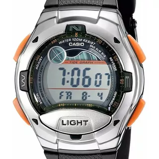 Reloj Casio Digital Hombre Caucho W753-3a 100m Crono Mareas