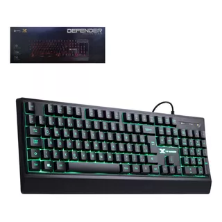 Teclado Gamer Vx Gaming Defender Abnt2 Multimidia Gt30 Cor De Teclado Preto