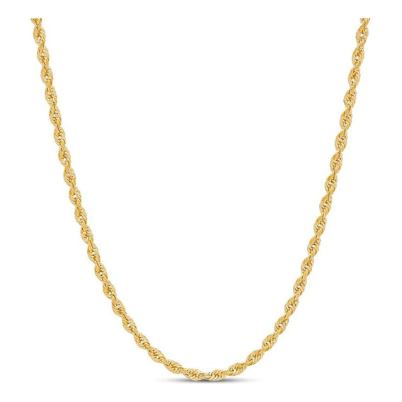 Cadena Torzal Oro Italiano 14k 14 Kilates 50cm 2mm Color Dorado