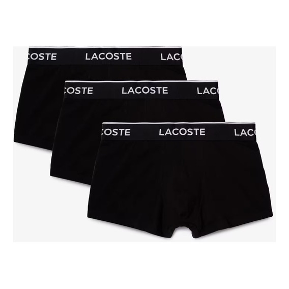 Pack De 3 Boxers Lacoste Negro En Algodón Hombre 5h9681-23