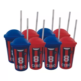 20 Vasos Milkishake Personalizado Souvenir Cumpleaños Fútbol