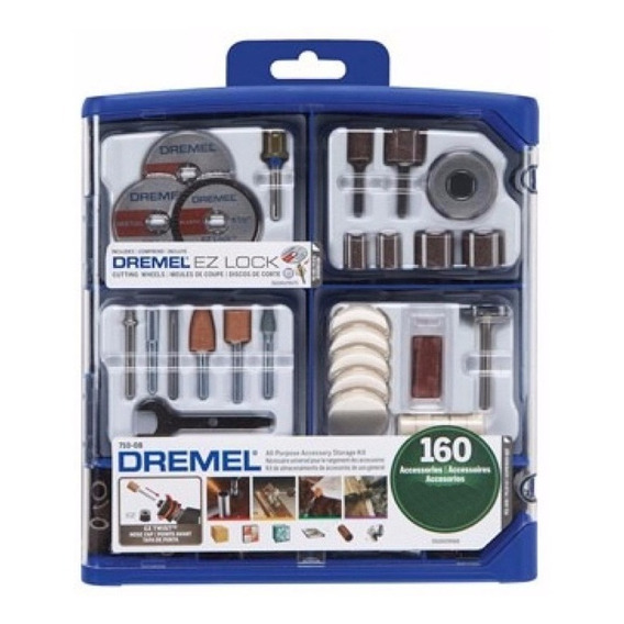 Kit Set 160 Accesorios Dremel 710 Rw Mini Torno Ez Lock