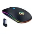 Mouse gamer de juego inalámbrico recargable YindiaoInalámbrico con USB A2 negro