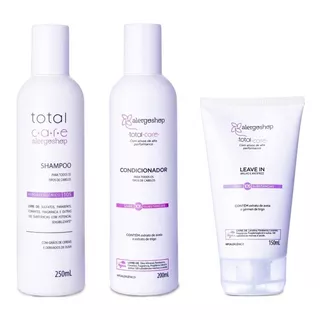 Shampoo Hipoalergênico Total Care + Condicionador + Leave In