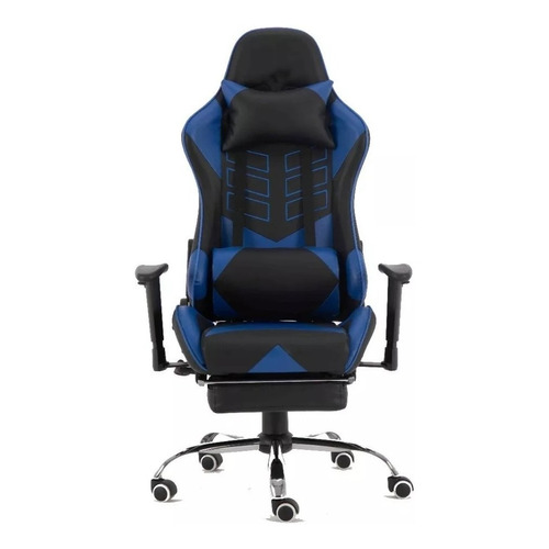 Silla de escritorio Kanji Dooku KJ-D488T gamer ergonómica  negra y azul