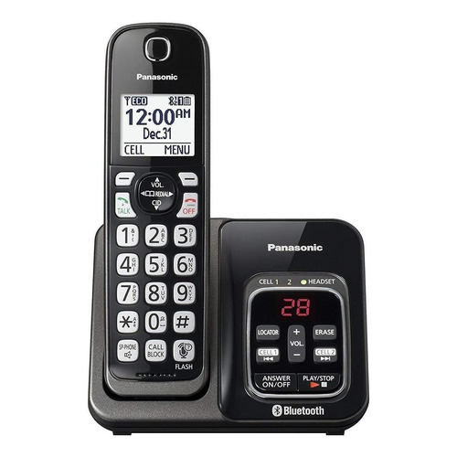 Teléfono Panasonic KX-TGD560 inalámbrico con Bluetooth - color negro