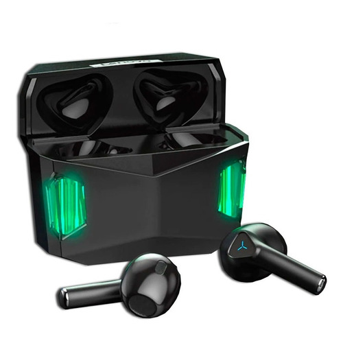 Audífonos Lenovo In-ear Gamer Gm5 Tws, Audio Deportivo, Hifi Color Negro Color de la luz Verde