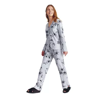 Pijama Manga Larga Camisero Woman Promesse Wo15190