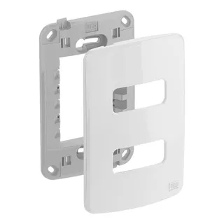 Placa 4x2 Branca 2 Posição + Suporte Composé - Weg Cor Branco