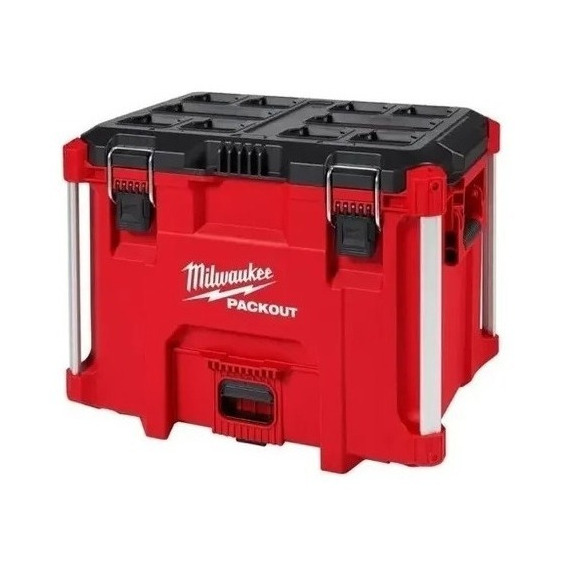 Caja De Herramientas Packout 4822 8429 Milwaukee Xl Apilable Color Negro y Rojo