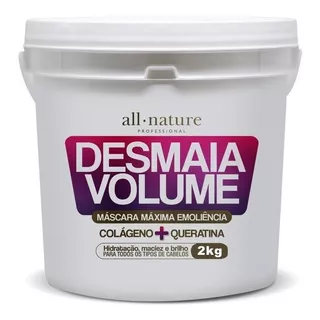 Máscara Desmaia Volume Colágeno Queratina 2kg - All Nature