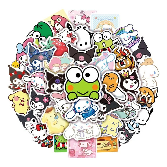 50 Stickers Sanrio Kuromi Stickers / Calcomania