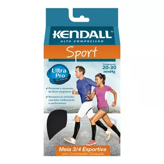 Meia Kendall 3/4 Sport Alta Compressão 3112 - Cor Branco