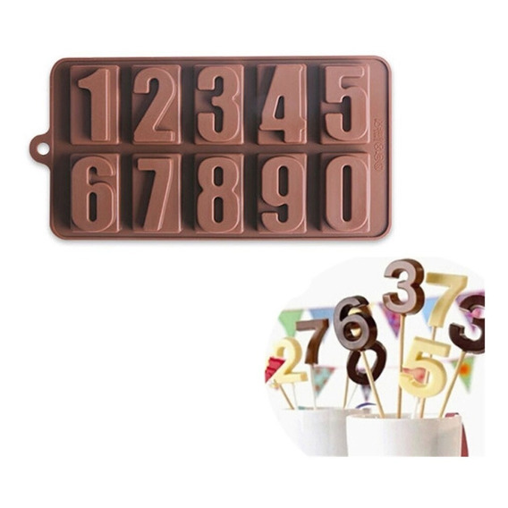 Molde Silicona Números - Chocolates