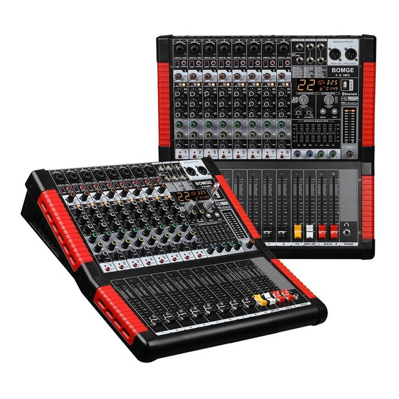 Consola Mezcladora Bomge X8 De 8 Canales Con Bluetooth