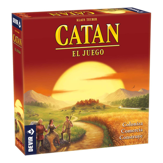 Catan (Juego base en Español) juego de mesa de aventura para toda la familia fabricado por Devir