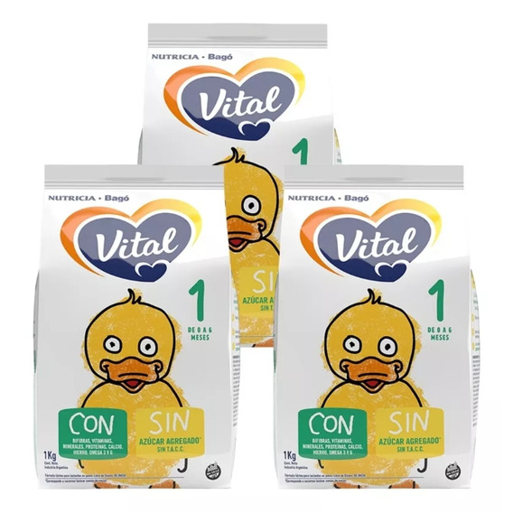 3un Leche De Formula Vital Infantil Etapa 1 En Bolsa Pouch 1kg 0a6 Meses