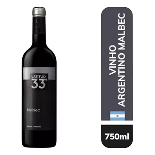 Vinho Argentino Tinto Seco Latitud 33º Malbec 750ml