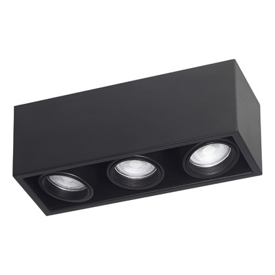 Plafon Cardanico Anton 3luces Alumninio Negro