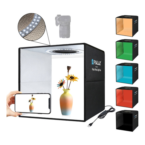 Caja De Luz Para Fotografía Plegable, 30 Cm, 6 Colores