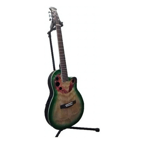 Guitarra Tipo Ovation Master Parquer Color Marrón Claro Orientación De La Mano Derecha