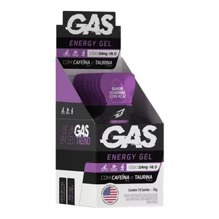 Gel Deportivo Energizante Energy Gel 30 G X10 Guarana Açai