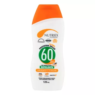 Protetor Solar  Nutriex Profissional  Ação Repelente 60fps  En Creme 120ml